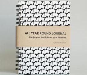 All Year Round Journal (unfilled dates / months / years) - Penguins 
