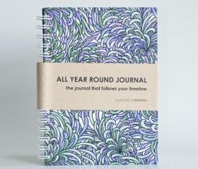 All Year Round Journal (unfilled dates / months / years) - Lavender Flowers