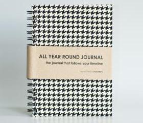 All Year Round Journal (unfilled dates / months / years) - Houndstooth